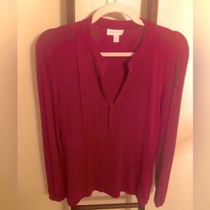 Charter Club split neck long sleeve top